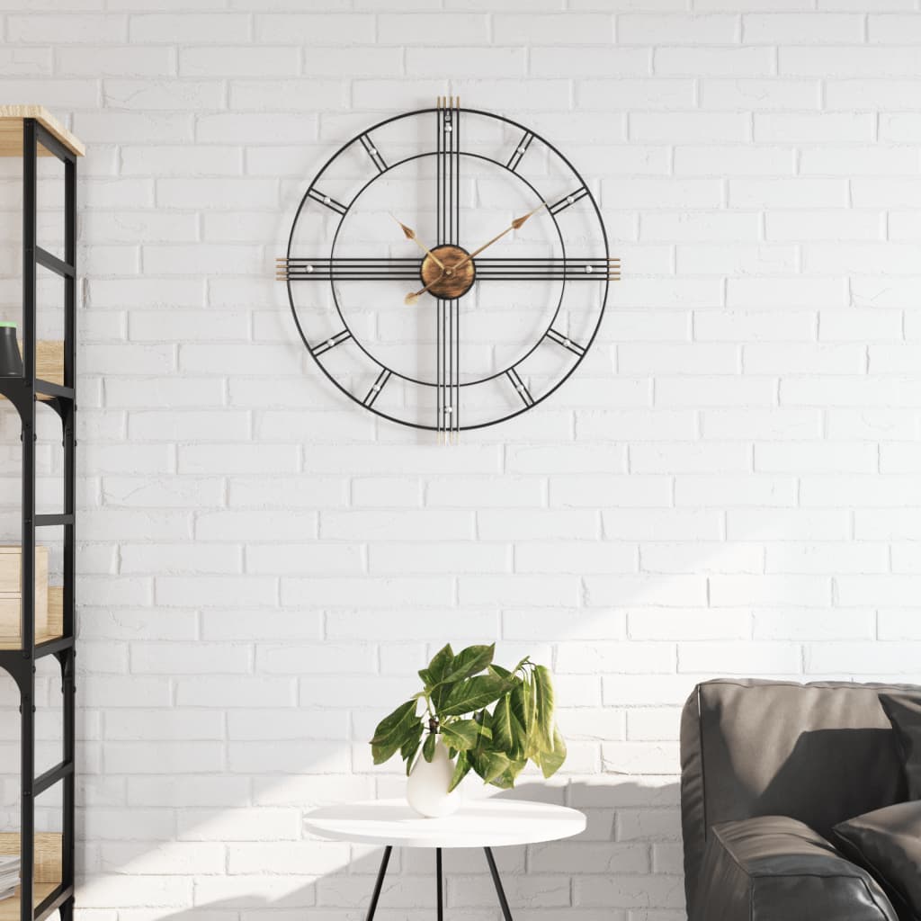 Reloj de pared de hierro dorado Ø50 cm
