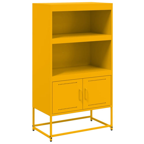 Aparador de aço amarelo mostarda 68,5x38,5x123,5 cm
