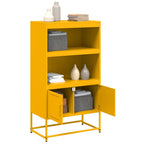 Aparador de acero amarillo mostaza 68,5x38,5x123,5 cm