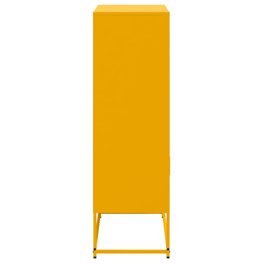 Aparador de acero amarillo mostaza 68,5x38,5x123,5 cm