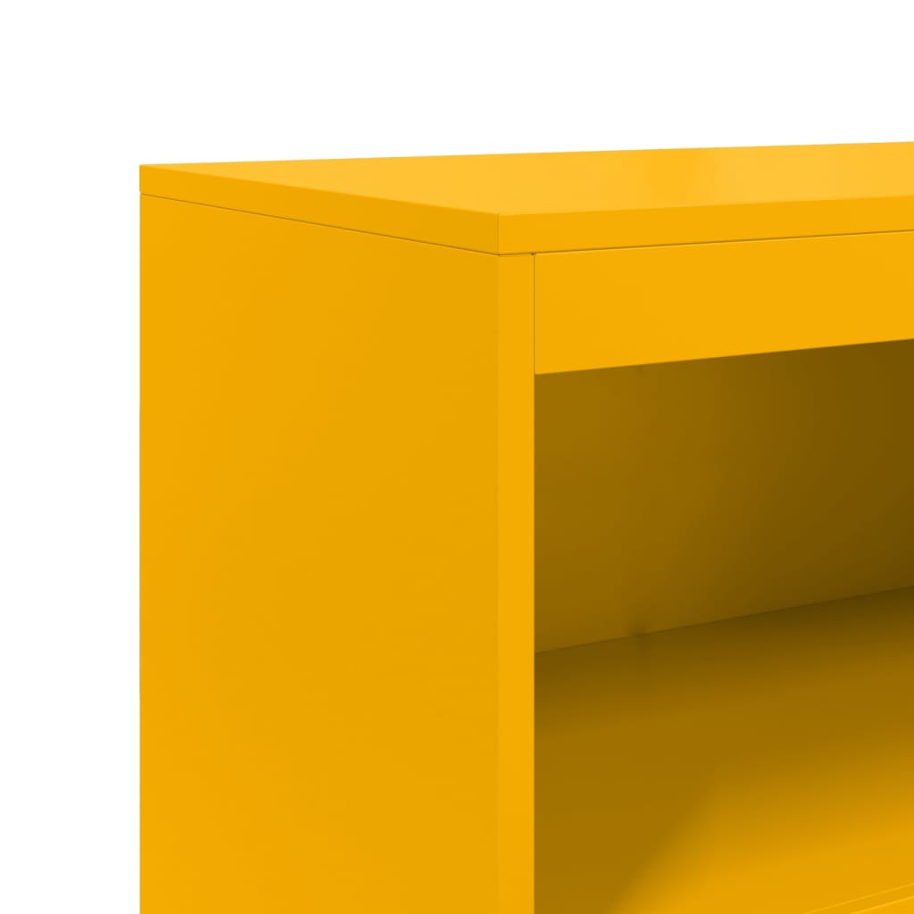 Aparador de acero amarillo mostaza 68,5x38,5x123,5 cm