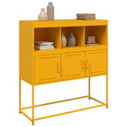 Aparador acero amarillo mostaza 100,5x39x107 cm