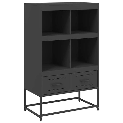 Aparador de aço preto 68x39x111,5 cm