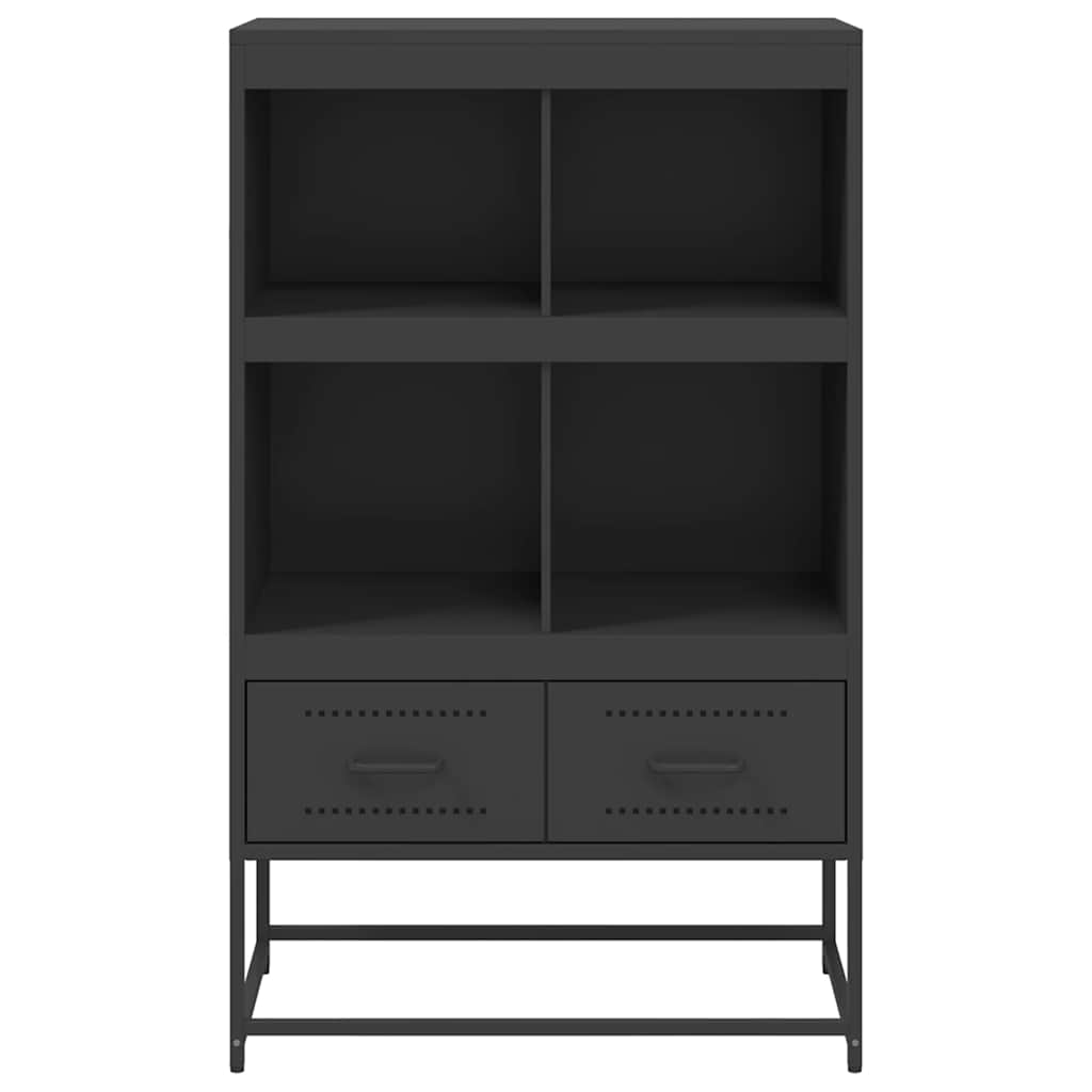 Aparador de acero negro 68x39x111,5 cm