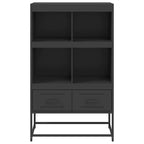 Aparador de acero negro 68x39x111,5 cm