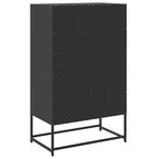 Aparador de acero negro 68x39x111,5 cm