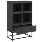 Aparador de acero negro 68x39x111,5 cm