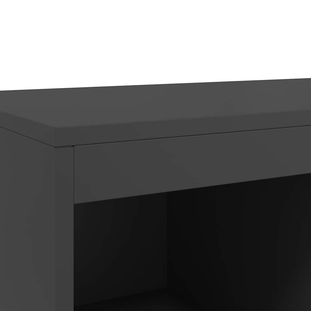 Aparador de acero negro 68x39x111,5 cm