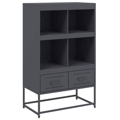 Aparador de aço antracite 68x39x111,5 cm