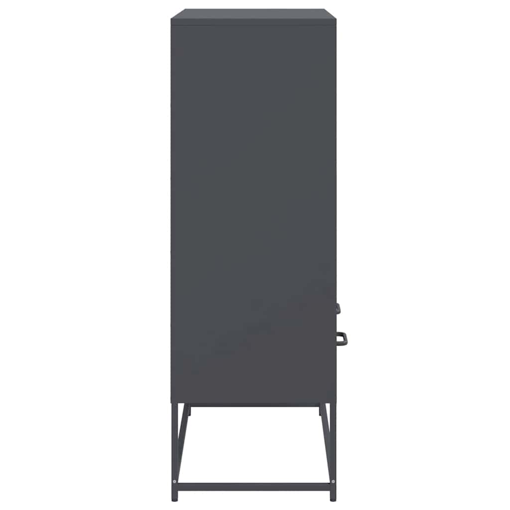 Aparador de acero antracita 68x39x111,5 cm
