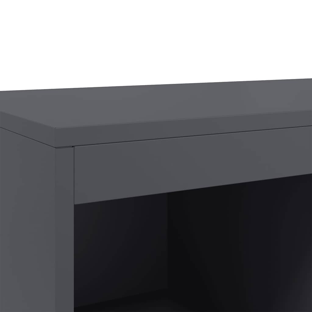 Aparador de acero antracita 68x39x111,5 cm