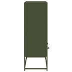 Aparador de acero verde oliva 68x39x111,5 cm
