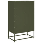 Aparador de acero verde oliva 68x39x111,5 cm