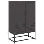 Aparador de acero negro 68x39x111,5 cm