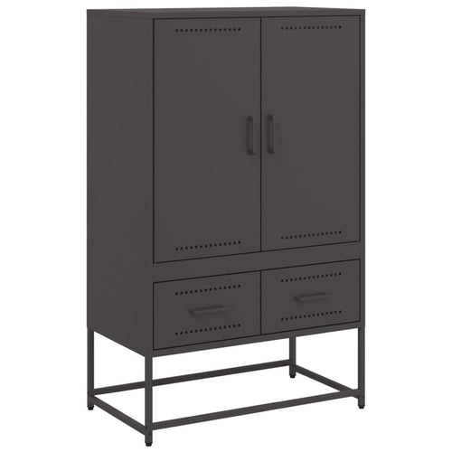 Aparador de aço preto 68x39x111,5 cm