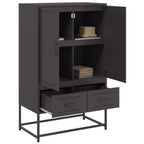 Aparador de acero negro 68x39x111,5 cm