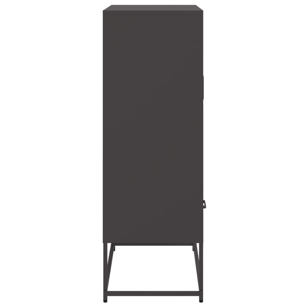 Aparador de acero negro 68x39x111,5 cm