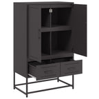 Aparador de acero negro 68x39x111,5 cm