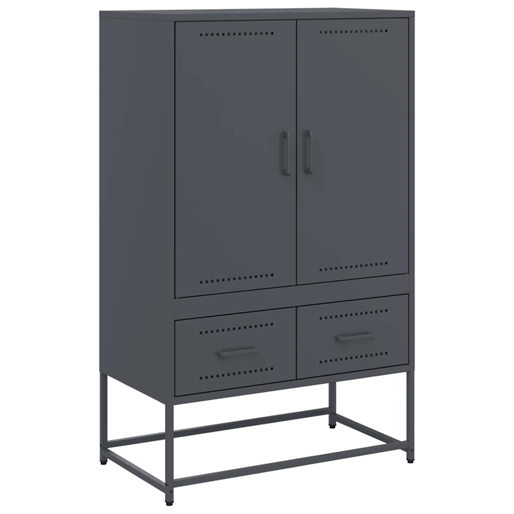Aparador de acero antracita 68x39x111,5 cm