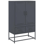 Aparador de acero antracita 68x39x111,5 cm