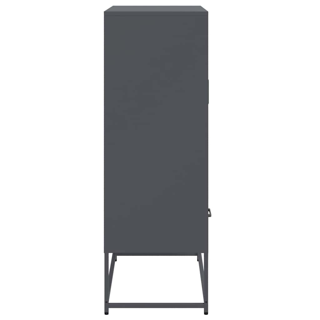 Aparador de acero antracita 68x39x111,5 cm