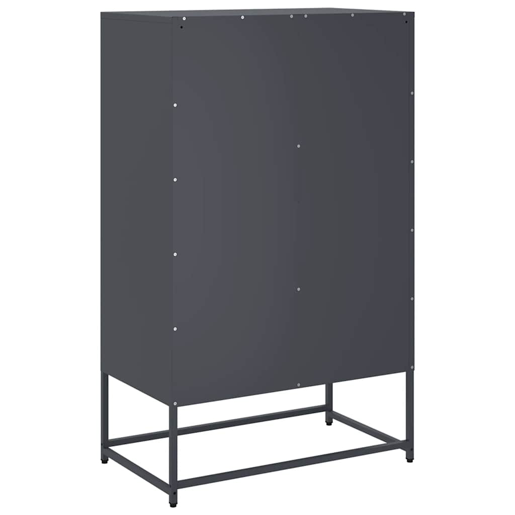 Aparador de acero antracita 68x39x111,5 cm