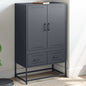 Anthracite steel cabinet 68x39x111.5 cm