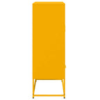 Aparador de acero amarillo mostaza 68x39x111,5 cm
