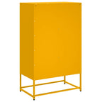 Aparador de acero amarillo mostaza 68x39x111,5 cm
