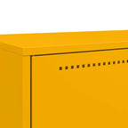 Aparador de acero amarillo mostaza 68x39x111,5 cm