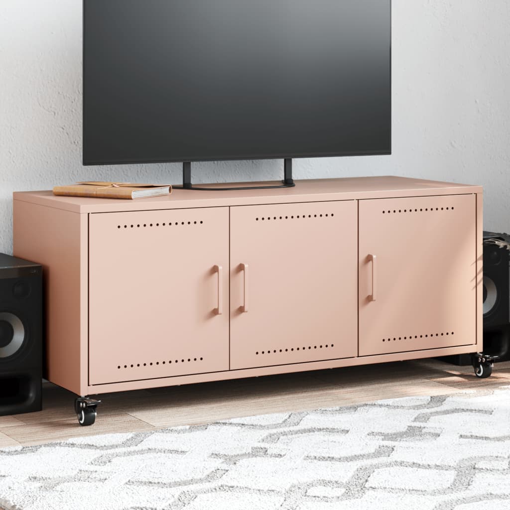 Mueble de TV acero amarillo mostaza 68x39x43,5 cm
