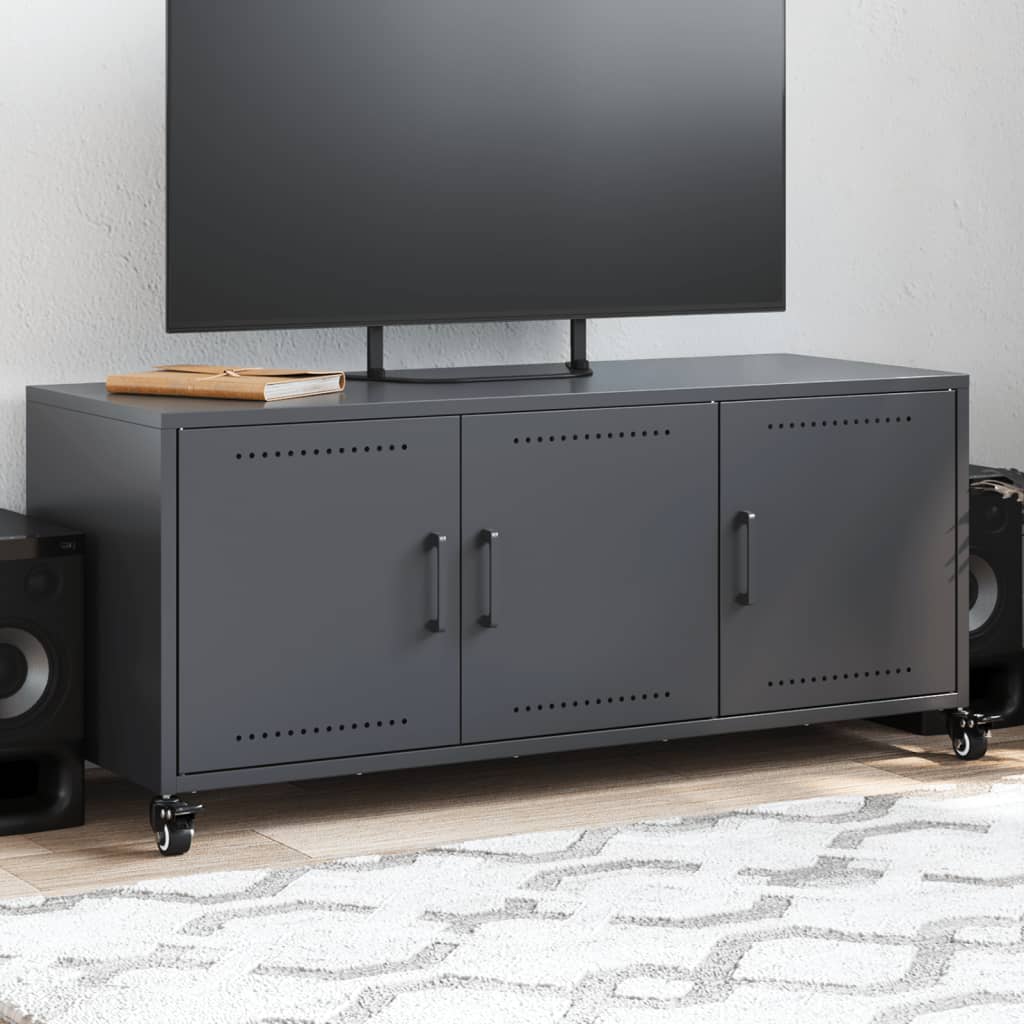 Mueble de TV acero amarillo mostaza 68x39x43,5 cm