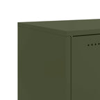 Aparador de acero verde oliva 68x39x72 cm