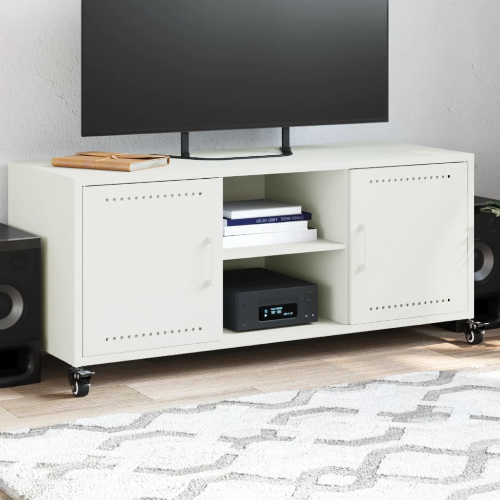 Mueble de TV acero amarillo mostaza 68x39x43,5 cm
