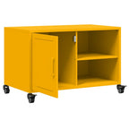Mueble de TV acero amarillo mostaza 68x39x43,5 cm