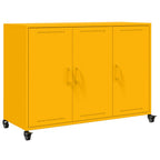 Aparador de acero amarillo mostaza 100,5x39x72 cm