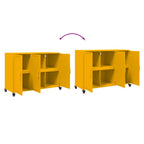 Aparador de acero amarillo mostaza 100,5x39x72 cm