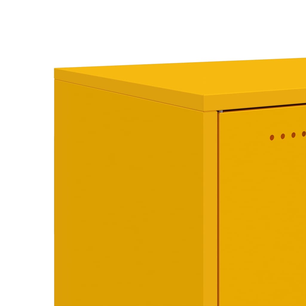Aparador de acero amarillo mostaza 100,5x39x72 cm