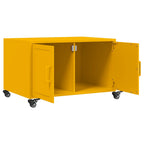 Mesa de centro acero amarillo mostaza 68x50x43,5 cm