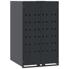 Cubo de basura con ruedas para cubo individual antracita 69x79x117 cm acero