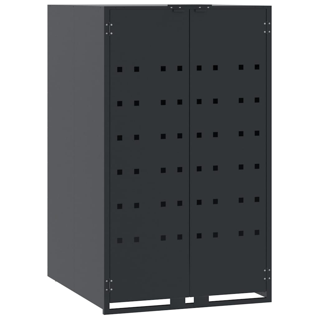 Cubo de basura con ruedas para cubo individual antracita 69x79x117 cm acero