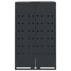 Cubo de basura con ruedas para cubo individual antracita 69x79x117 cm acero
