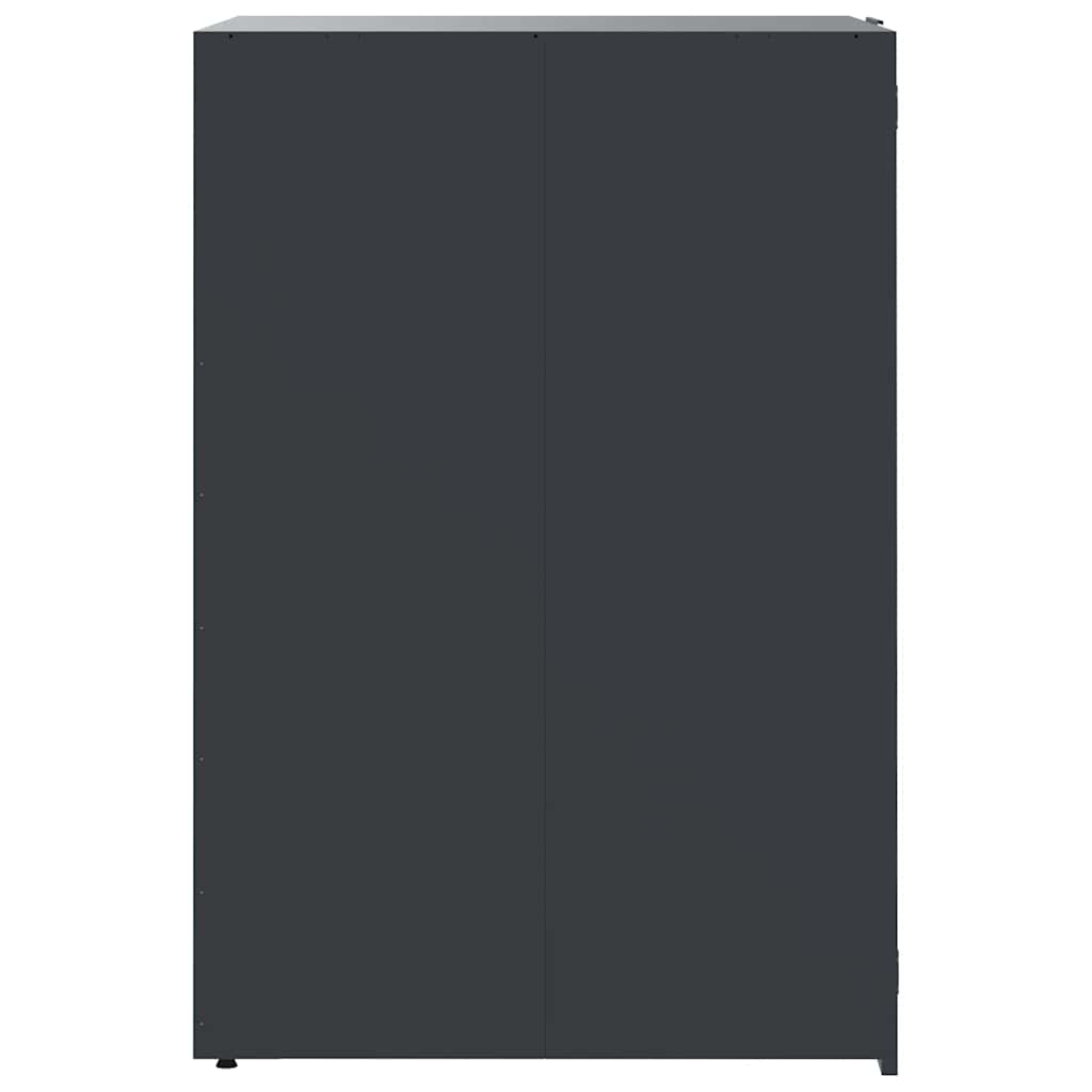 Cubo de basura con ruedas para cubo individual antracita 69x79x117 cm acero