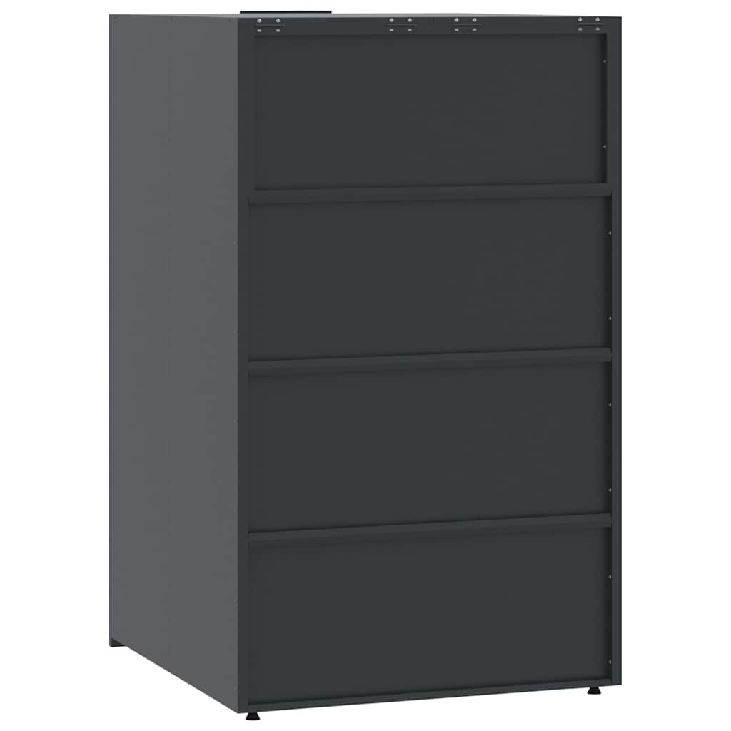 Cubo de basura con ruedas para cubo individual antracita 69x79x117 cm acero