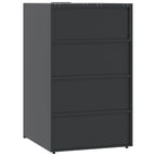 Cubo de basura con ruedas para cubo individual antracita 69x79x117 cm acero