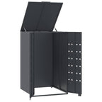 Cubo de basura con ruedas para cubo individual antracita 69x79x117 cm acero