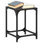 Mesa de centro superficie de vidrio 2 uds acero 40x40x45 cm