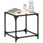 Mesa de centro superficie de vidrio 2 uds acero 40x40x45 cm