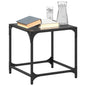 Mesa de centro superficie de vidrio 2 uds acero 40x40x45 cm
