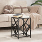 Mesa de centro acero superficie de vidrio negra 78,5x40x41cm